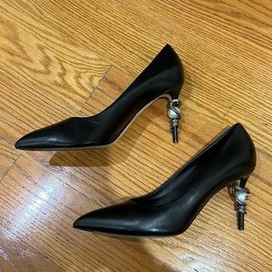 Black Chanel heels